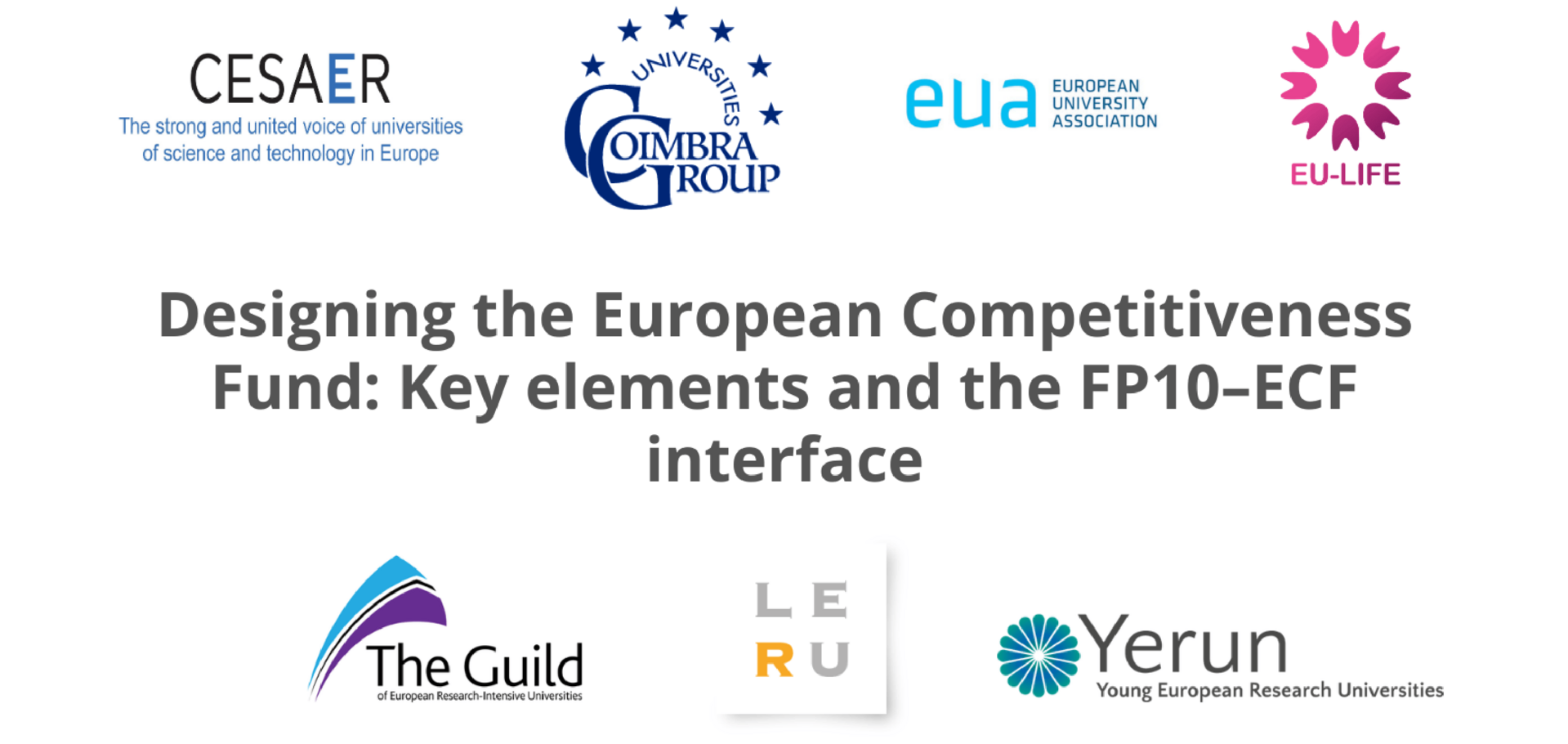 Designing the European Competitiveness Fund: Key elements and the FP10 ...